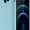 Husa de protectie din silicon pentru Apple iPhone XS Max, SoftTouch, interior microfibra, Albastru deschis