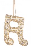 Set 12 ornamente brad Nota Muzicala 10x9 cm