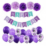 Set 21 baloane accesorii pentru petrecere, aniversare HAPPY BIRTHDAY, Oem