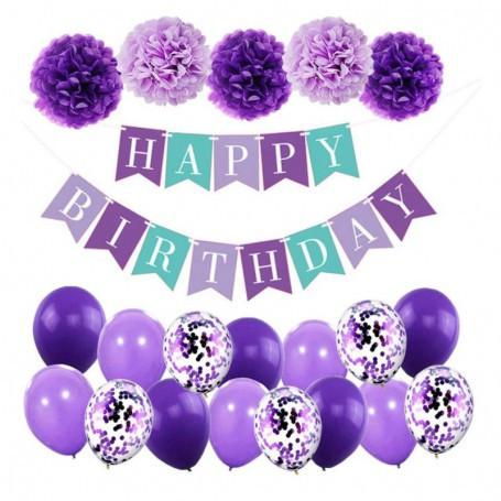 Set 21 baloane accesorii pentru petrecere, aniversare HAPPY BIRTHDAY