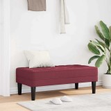 Bancă, bordo, 113x57x39 cm, textil