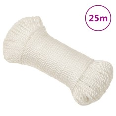 Gossi franghie de lucru, alb, 8 mm, 25 m, polipropilena