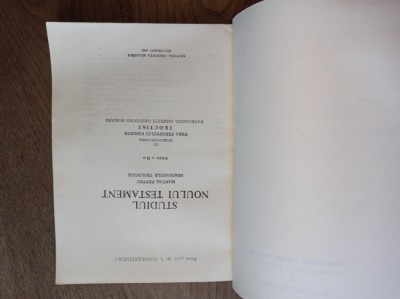 Ioan Constantinescu - Studiul Noului Testament, 1992 foto