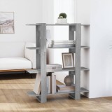 VidaXL Bibliotecă/Separator cameră, gri sonoma, 100x30x123,5 cm