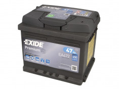Baterie EXIDE 12V 47Ah 450A PREMIUM (R+ Borna standard) 207x175x175 B13 - flansa montare 10.5 mm foto