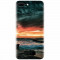 Husa silicon pentru Apple Iphone 8 Plus, Dramatic Rocky Beach Shore Sunset