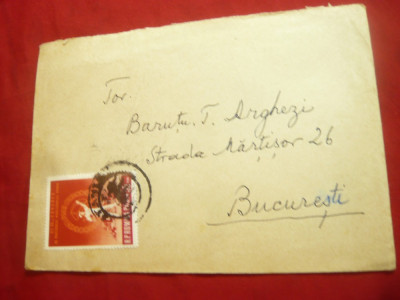 Plic circulat 1961 adresat lui Barutu Arghezi la Martisor foto