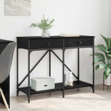vidaXL Masă de consolă Stejar Negru 100 x 39 x 78,5 cm Lemn compozit 882808