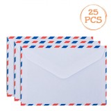 Plicuri Corespondență Airmail, 11.4x16.2 cm, 80 GSM, Set 25 Bucăți, Multicolor