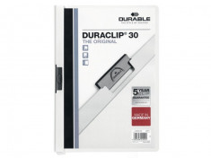 Dosar plastic Duraclip Original 30 Durable alb foto