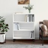 VidaXL Dulap cu rafturi alb extralucios 69,5x32,5x90 cm lemn compozit