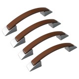 Cumpara ieftin Set 4 Manere din plastic, 2103-06, lungime 134 mm, distanta gauri 96 mm, cires