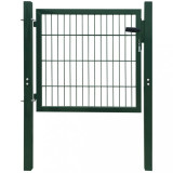 Poartă pentru gard 2D (simplă), verde, 106x130 cm