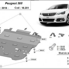 Scut motor metalic Peugeot 308 2018-2021