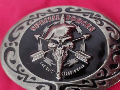 Pafta/catarama pt.curea Vintage SPECIAL FORCES Profesionala-Email-11,5 cm/7,5 cm foto