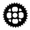 Foaie pedalier BMX 30T, negru Ultimate FactoryBikes