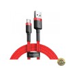 Cablu Date si Incarcare USB-A - USB-C Baseus Cafule 18W 2m Rosu CATKLF-C09