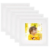 Rame foto cutie 3D, 5 buc., alb, 28x28 cm, pentru foto 20x20 cm
