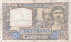 FRANTA 20 francs 8-5-1941 VF-/VF!!! foto