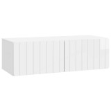 vidaXL Oglindă TV montată pe perete Alb foarte lucios 98 x 41 x 30 cm 898359