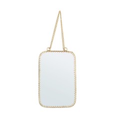 Oglinda perete metal auriu Lacey 10x16,5 cm