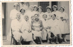 C466 Personal sanitar spital Romania anii 1950 1960 foto