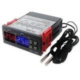 Termostat electronic digital cu doua relee 10 Amperi, 220 Volti, 2 senzori extern