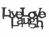 Cuier metalic Live Love Laugh