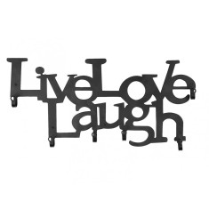 Cuier metalic Live Love Laugh