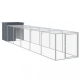 Cotet de pui cu incinta antracit 110x609x110 cm otel galvanizat GartenMobel Dekor, vidaXL