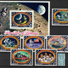 Timbre Liberia, 1971 | Misiunea Apollo 14 - Cosmos | aph