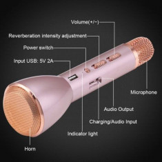 Microfon Karaoke fara fir cu Bluetooth si USB/ KTV-K088 foto