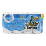 Hartie igienica Don Pedro El Capitan Clasic, neparfumata, alb, 3 straturi, 8 role
