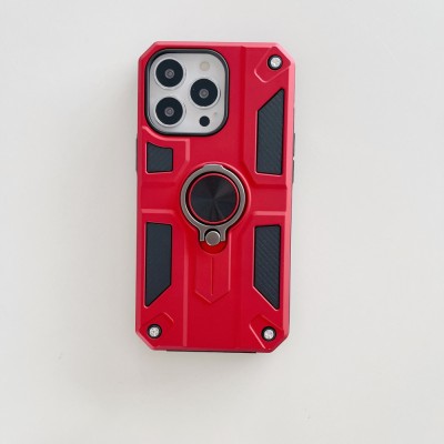 Husa protectie flippy compatibila cu apple iphone 13 mini defender model 5 cu suport prindere inel,rosu foto