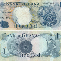 1969 ( 8 I ) , 1 cedi ( P-10b ) - Ghana