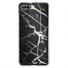 Husa Fashion Huawei Y6 2018 Marble Negru foto