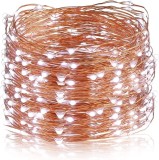Instalatie cu 50 de LED-uri Ariceleo, plastic/cupru, alb rece, 5 m