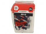 Milwaukee Capete Surubelnita Pozidriv PZ1, 25mm, Set 25 Bucati - Scule Profesionale
