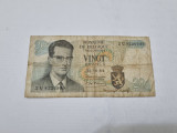 Bancnota belgia 20 fr 1964