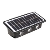 Lampa Solară LED eMazing Bidirecțională Rectangulară pentru Perete, Dimensiuni 20.5x10 cm, 6 LED-uri, 5.5V, Material ABS, Capacitate 500mAh, Impermeab