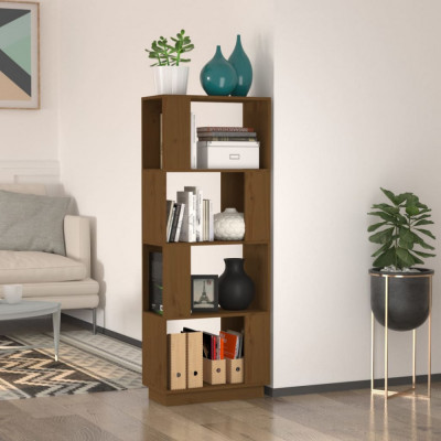 vidaXL Bibliotecă/Separator cameră maro miere 51x25x132 cm lemn pin foto