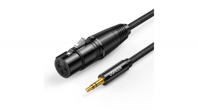 UGREEN AV182 Cablu audio AUX XLR - 3,5 mm AUX, 1 m (negru) foto