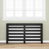 Husă de radiator stejar negru 149x20x82 cm lemn &icirc;ngenierat