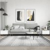 Gossi mese de cafea 2 buc. alb extralucios 50x46x35 cm lemn compozit
