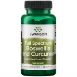Boswellia si Curcumin - Tamaie Naturala si Curcumin 60 capsule Swanson, Swanson Health Products