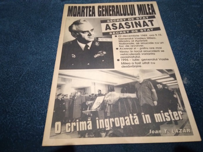 REVISTA MOARTEA GENERALULUI MILEA