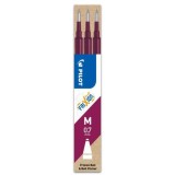 Set 3 rezerve roller Frixion Ball Pilot 0.7 mm varf mediu, bordeaux