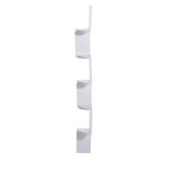 HomCom Mensola da Muro Design ad Angolo Bianca in Legno MDF, 12x12x120cm