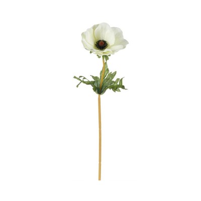 Floare decorativa artificiala, Anemona, Alb, 40 cm, ATU-089426 foto