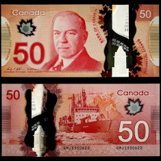 CANADA █ bancnota █ 50 Dollars █ 2012 █ P-109c █ POLYMER █ UNC █ necirculata